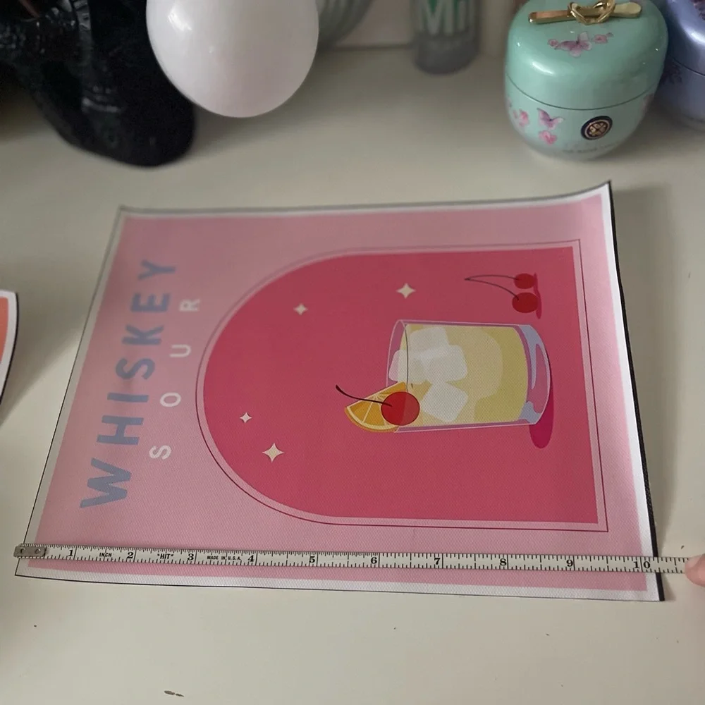 3/$15 Bar Cart Bar Decor Canvas Print Whiskey Sour
